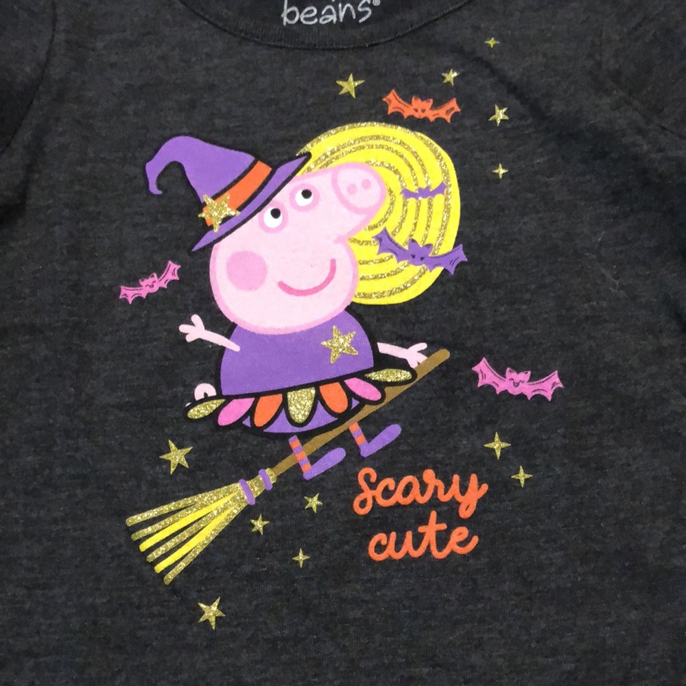 Pepa Pig Halloween flying witch long sleeve shirt